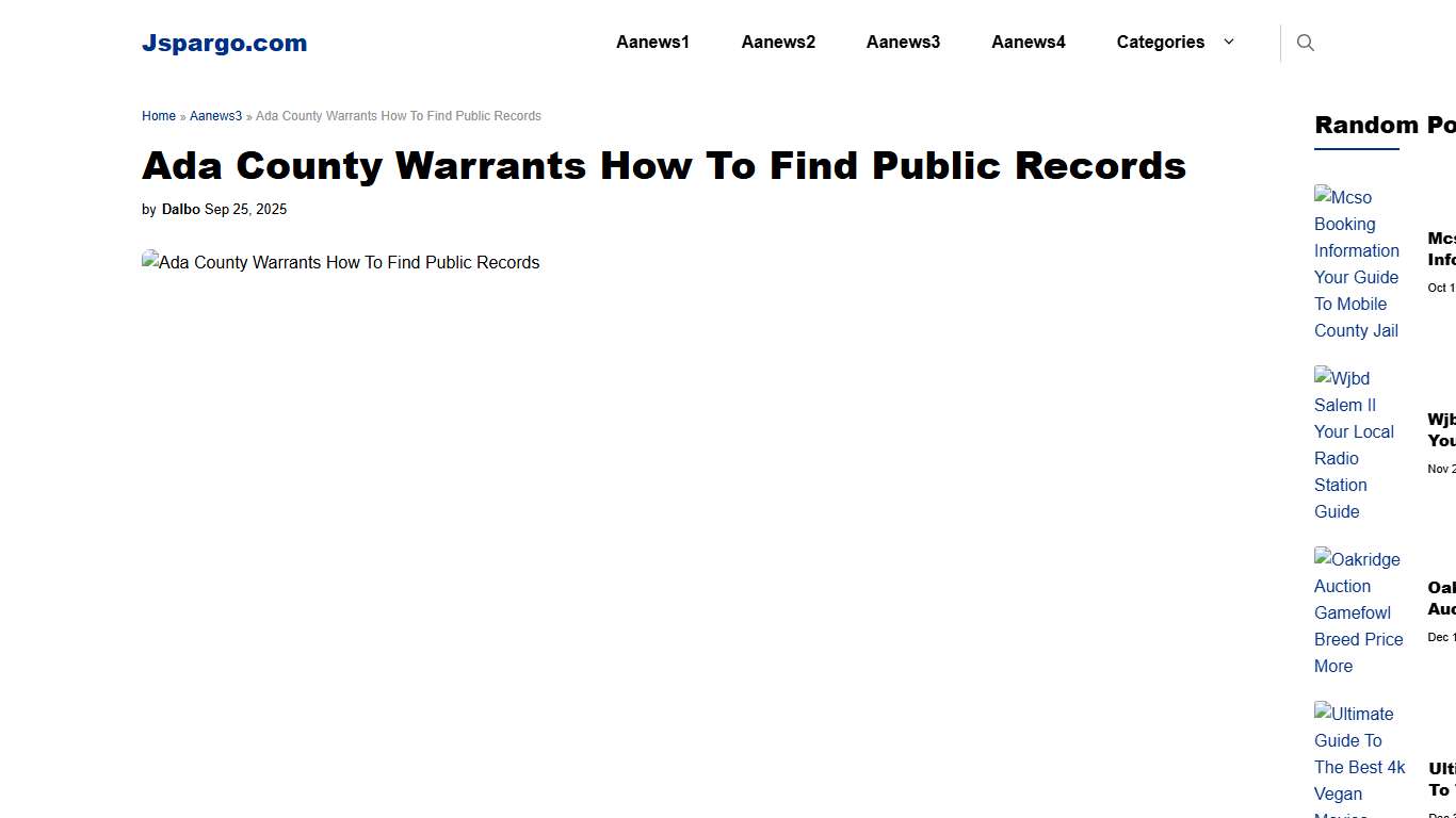 Ada County Warrants How To Find Public Records